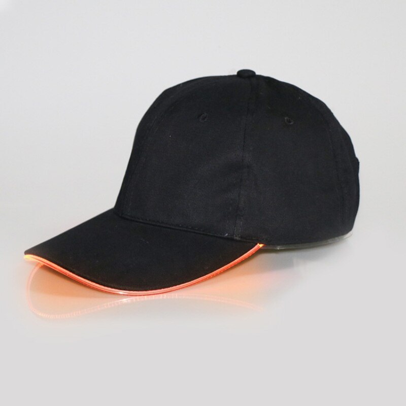 Led lys op baseball caps glødende justerbare hatte til kvinder herre monterede hatte lyser i mørket: B5