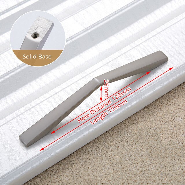 Zinc Alloy Gray Gold Cabinet Handles Drawer Knobs Kitchen Cupboard Door Pulls Furniture Handle Cabinet Hardware