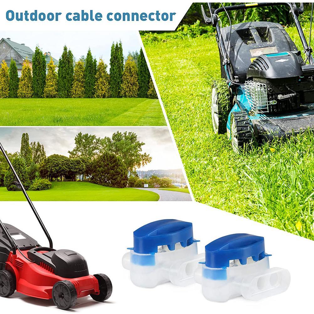 10 Pcs Lawn Mower Cable Connector For Outdoor Garden Electric Lawn Mower Robot Lawn Mower Wire Extension Connection Waterproof