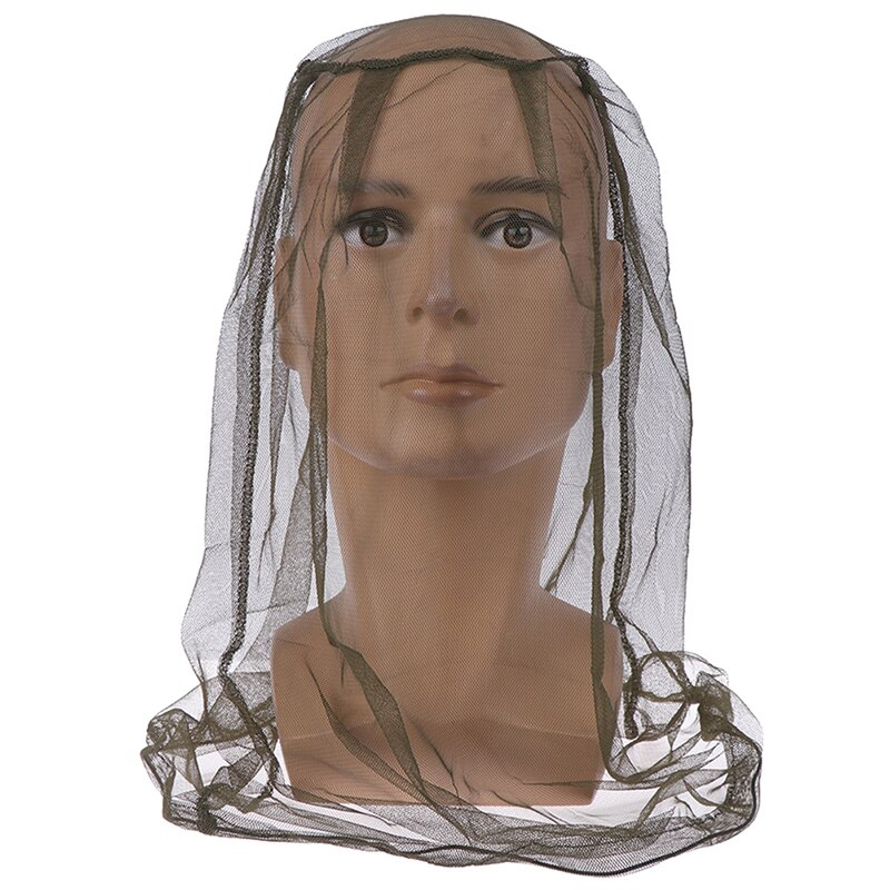 Gros tissu Midge moustique insecte chapeau Bug maille tête Net visage protecteur voyage Kits Camping randonnée en plein air équipement outil: Vert