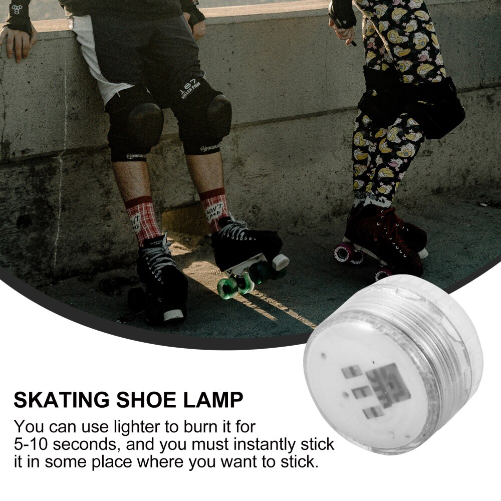 10 stk skøyter raskt blinkende lys nyttig slitesterk sko dekorasjon sko forsyning skate sko lys dekor for voksen barn barn