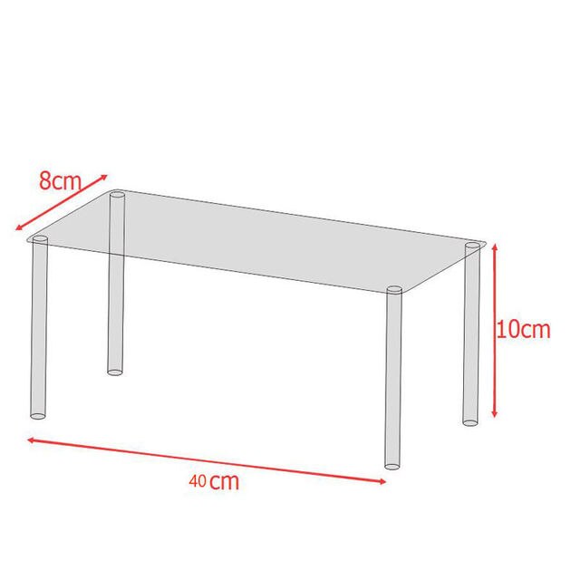Clear Acryl Display Riser Stand Voor Funko Pop Cijfers, Cupcake Cosmetische Parfum Klei Pop Sieraden Voor Display Stand Organizer: Rood