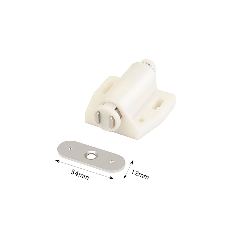Deur Pusher Zwart Kleur Kast Vangt Magneet Deur Stopt Dichter Magnetische Verborgen Deur Stoppers Demper Buffer Gespen Voor Deuren: Bronze