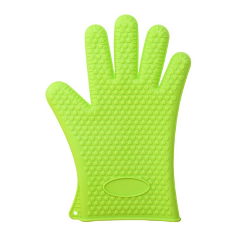 Siliconen Handschoen Keuken Hittebestendige Handschoenen Hittebestendige Handschoenen Koken Bakken Bbq Oven Handschoenen Keuken Accessoires: green