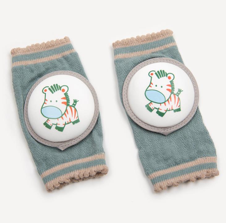 1 Pair Baby Cartoon Knee Pad Kids Girls Boys Safety Crawling Elbow Cushion Infant Toddlers Baby Leg Warmer Kneecap 0-3T: green