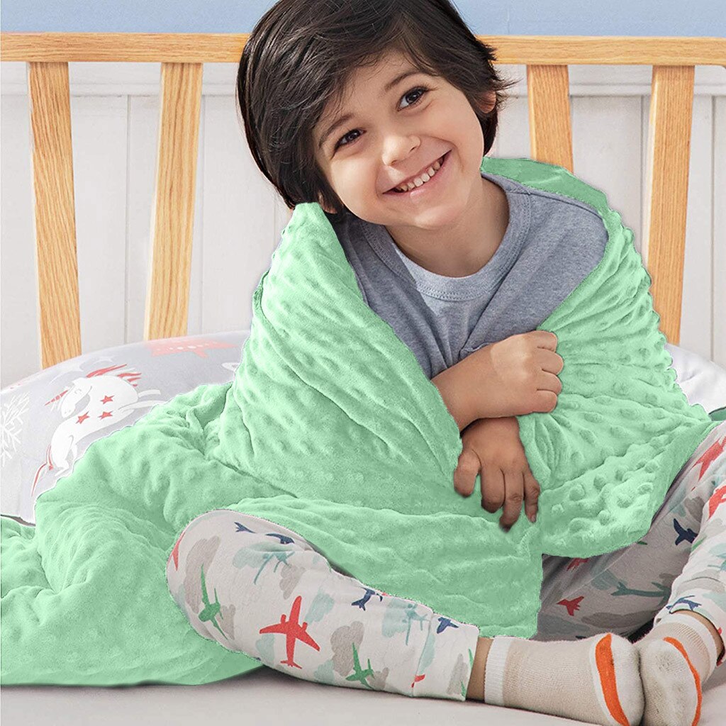 Baby Soft Minky Dot Blanket Warm Fleece Stroller Cover Quilt Swaddling Bedding Warm Sleep Cover Koc Dziecka L3: Green