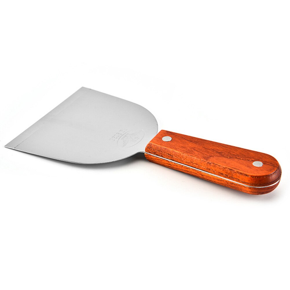 1pc stekspade spade träskaft pannkakor spatel pizzaserver kökstillbehör (brun + silver)