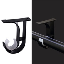 OOTDTY 4pcs Iron Curtain Rod Brackets Roof Mounted Window Hardware Holder Home Decor 63HF