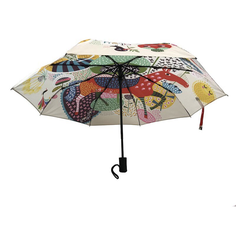 Parapluie kvinner regn automatisk paraply for menn tegneserie paraply maleri barn sammenleggbar paraply regnutstyr abstrakt kunst