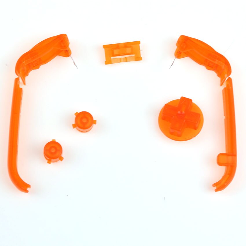 Dla nintendo GBA przyciski Gameboy advance kolor przycisk dla GBA LR przycisk konserwacja akcesoria zamienne 16 kolorów: clear orange