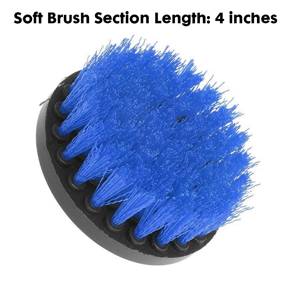 Electric Drill Brush Cleaner Kit For Cleaning Carpet Leather Glass Car Tires Upholstery Sofa Wooden Furniture Car Wash: black