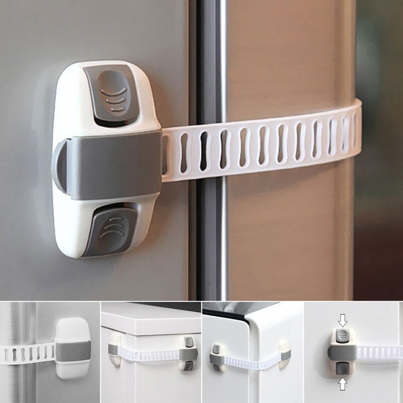 Child Safety Adjustable Fridge Guard Baby Safety Refrigerator Door Latch Child Lock Appliance