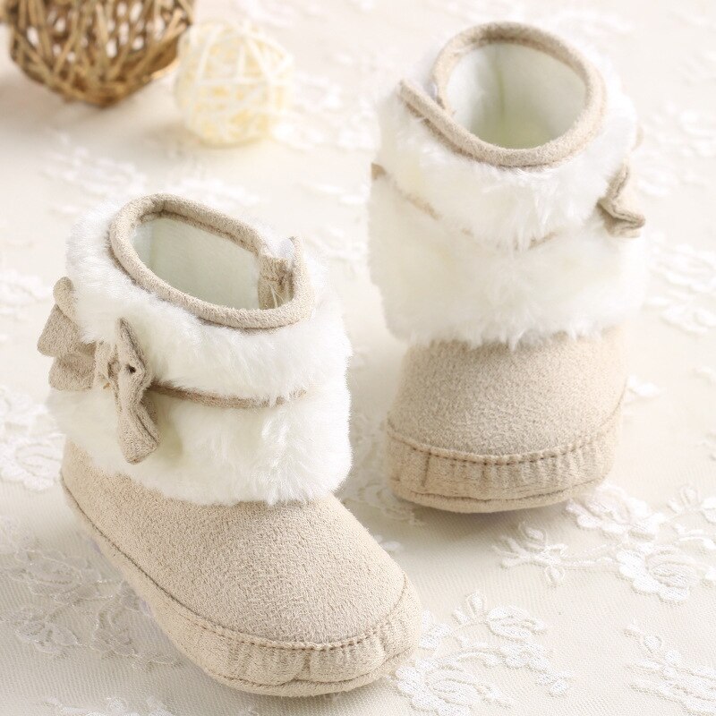Botas cálidas para bebés y niños, zapatillas de deporte, suela suave, zapatos de bebé para niña, botas