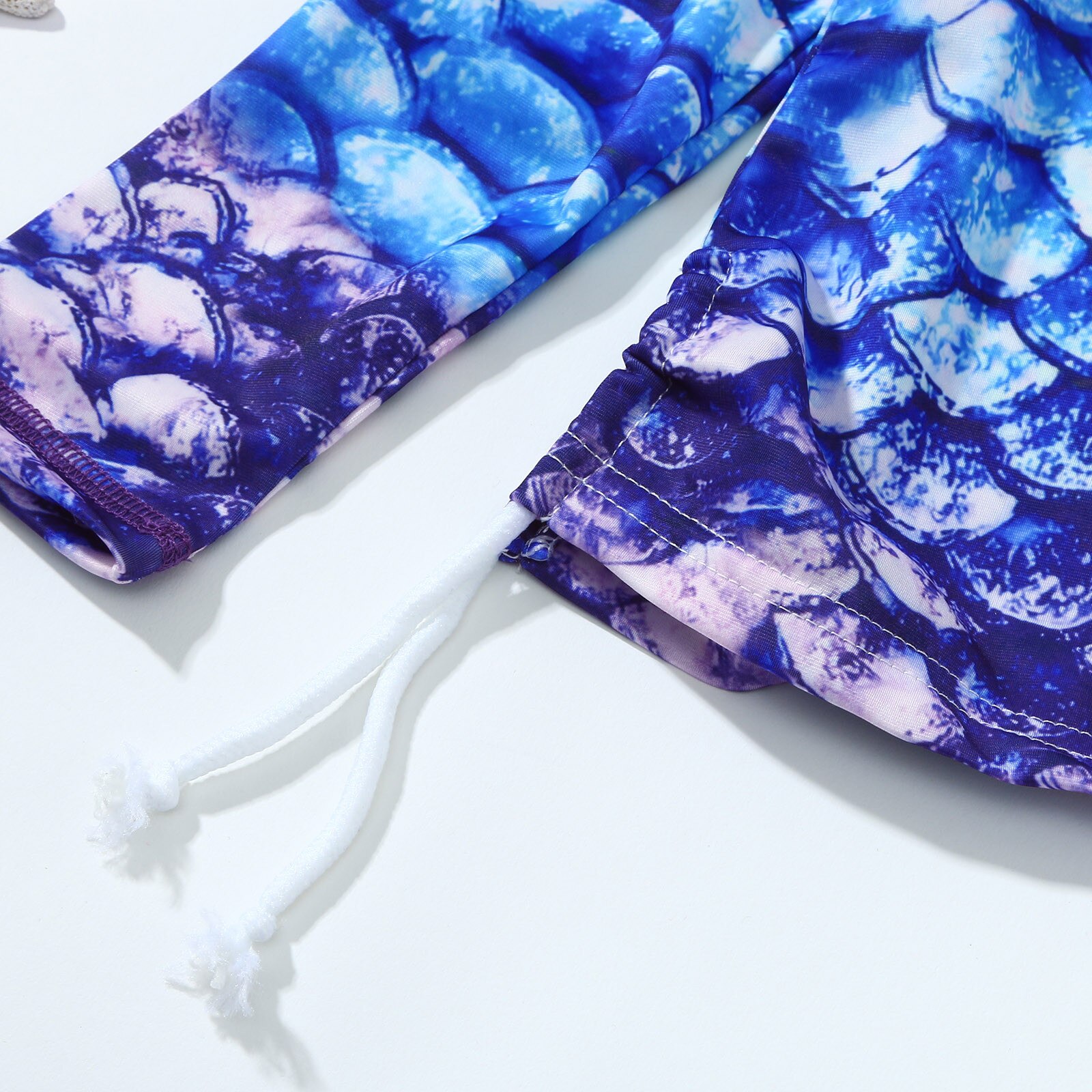 Kids swimwear two piece children swimsuit girls mermaid bathing suit cute bikinis long sleeve baby swimming clothing set