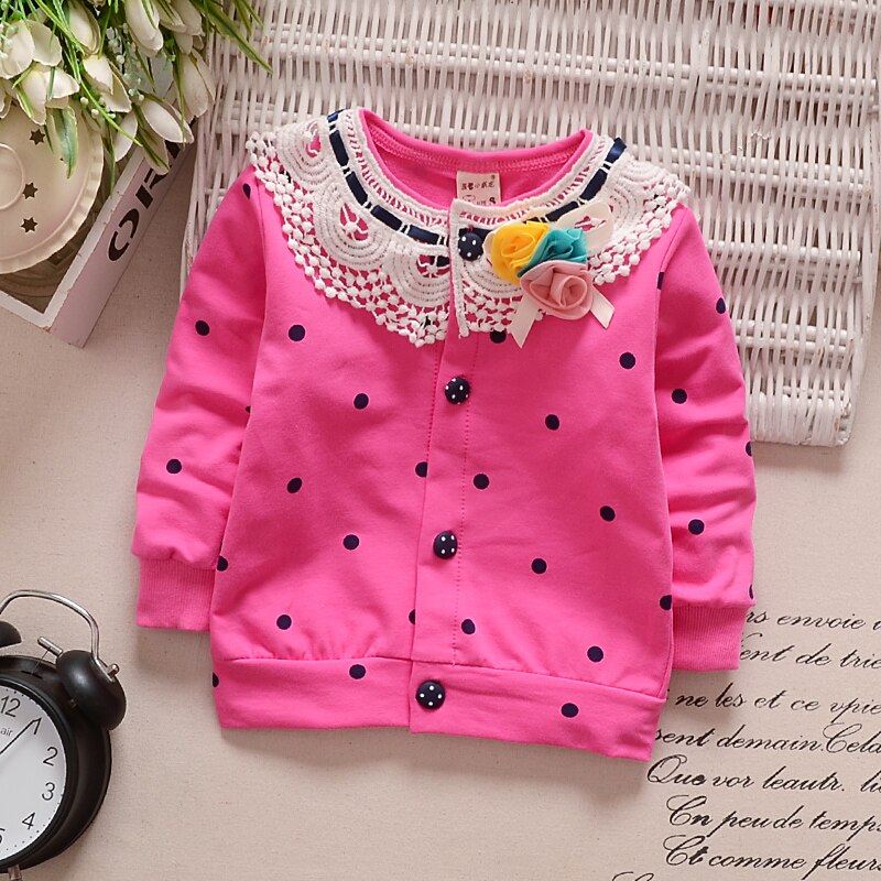 Zoete Sweatshirts Bloem Kind Jassen Baby Meisje Kleding Gratis Bezorging Lente Herfst Kids Katoenen Badstof Volledige O-hals