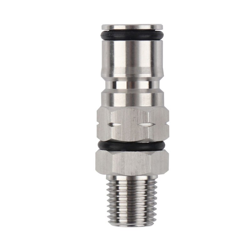 Ball Lock Post with 1/4'' Bulkhead - Liquid and Gas kit with Ball Lock Quick Disconnect Top