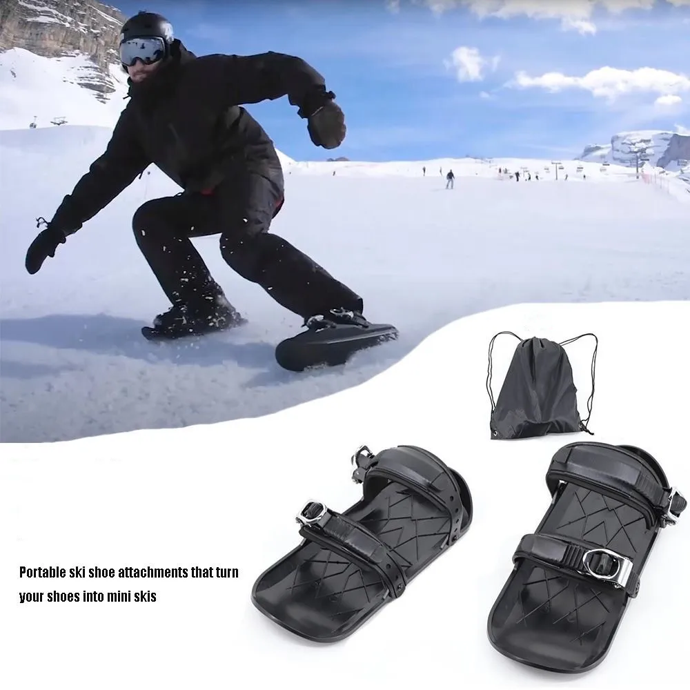 mini korte skøyter skistøvler skibrett justerbare korte sko til voksne snøskøyter bærbare til vinter utendørssport snøbrett