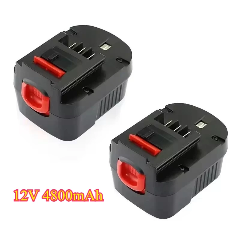 Batería de herramienta recargable de 12V y 12800mah para Black & Decker A12 A12ex Fsb12 Fs120b A1712 Hp12k HP12 reemplazo de iones de litio Dri: Verde militar