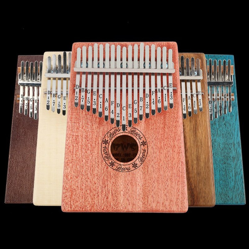 Kalimba 17 Key Thumb Piano Mahogany Wooden Mbira Musical Instrumentos Musicales 17 Keys Instruments Calimba Machine