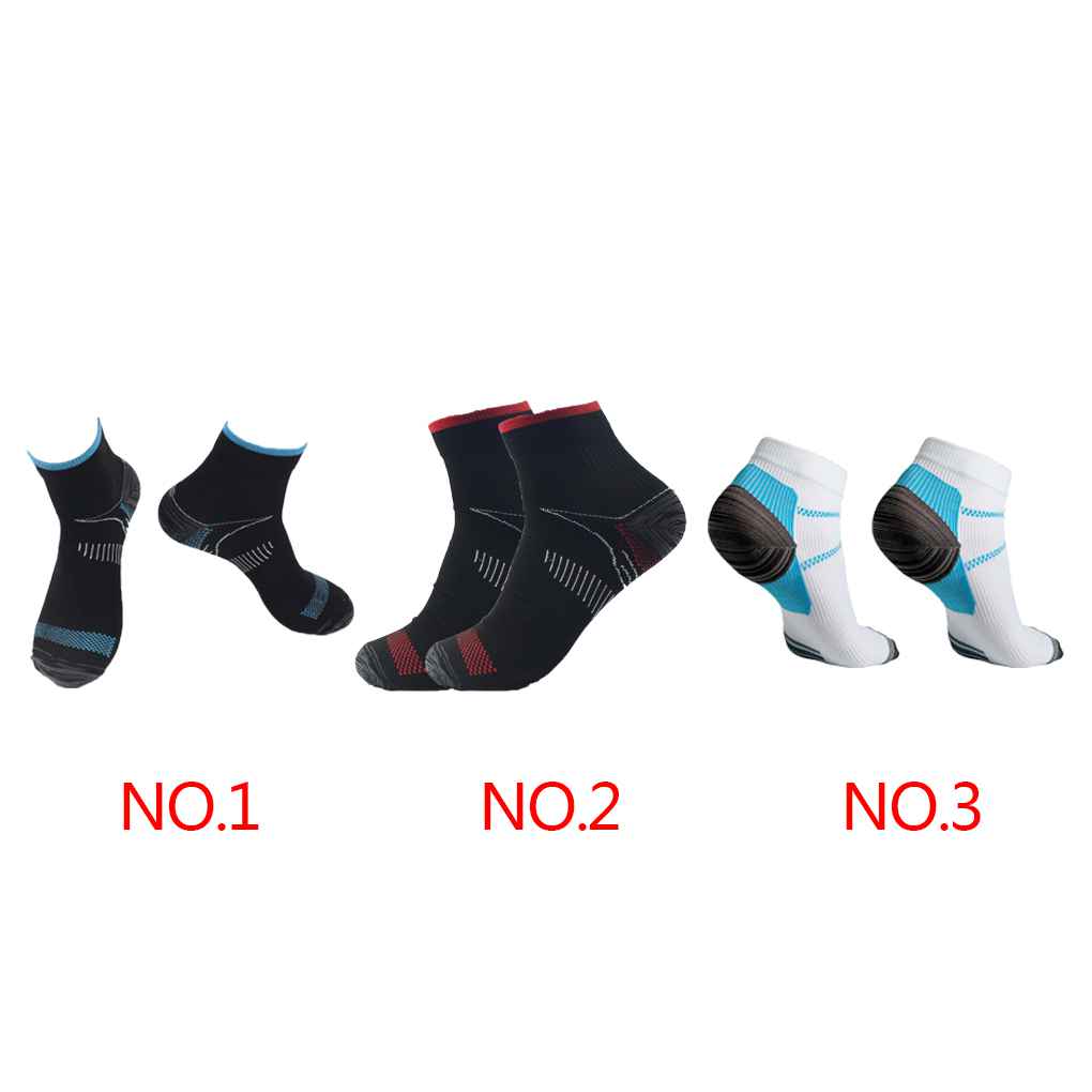 1 Pair Unisex Foot Compression Socks Anti-Fatigue Plantar Fasciitis Heel Spurs Pain Knit Socks For Men Women Sports Socks