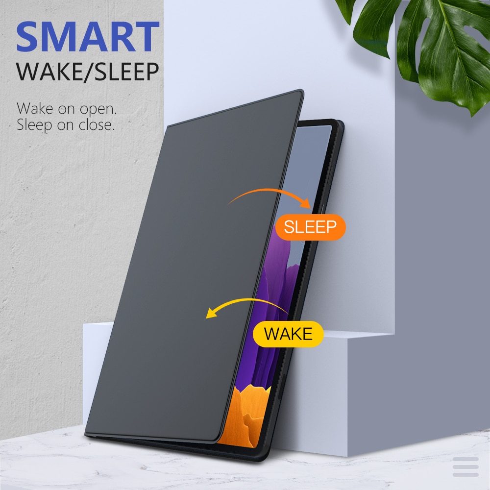 Etui til alle samsung galaxy tab  s7 plus 12.4 in tablet (sm -t970/t975/t976), stærk magnetisk tredobbelt stativ cover cover til  s7p