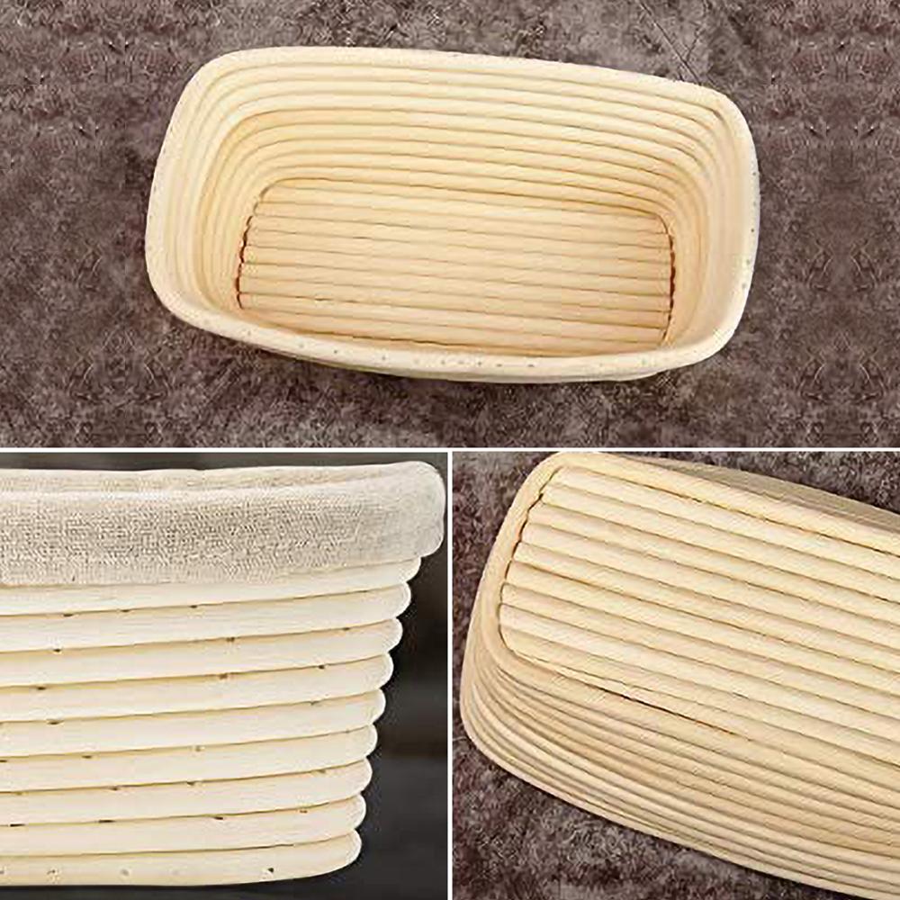 Brödkorg rotting oval rund jäsning matförvaring korg kaka bakning mat fruktbricka degbehållare hemförnödenheter 3 storlekar