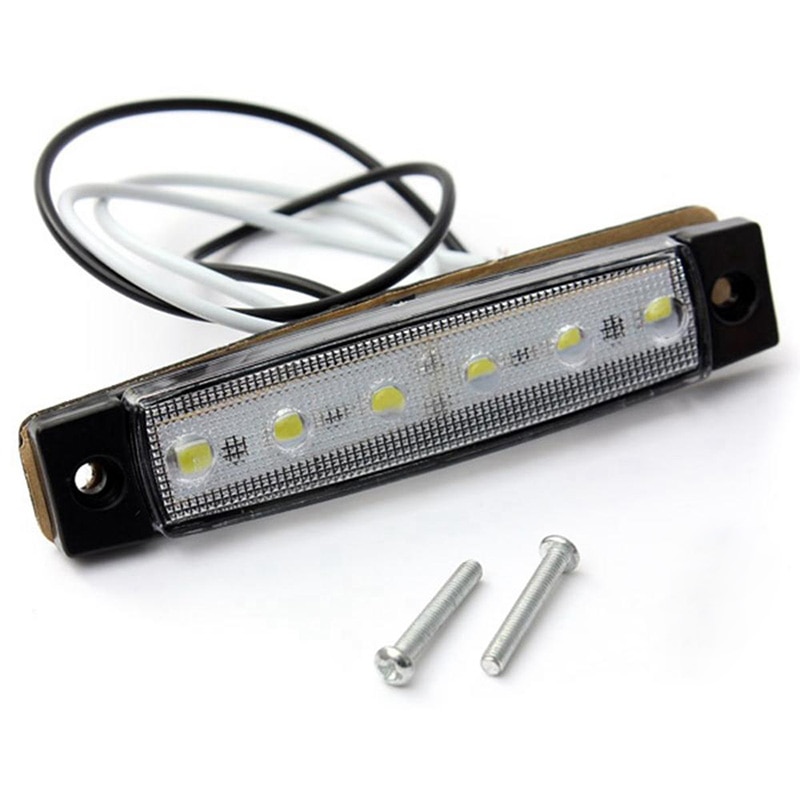 Car External LED Lights Car Bus Truck Lorry Side Marker Indicator low Led Trailer Light DC LED 12V /24V 6 SMD LED Rear Side Lamp