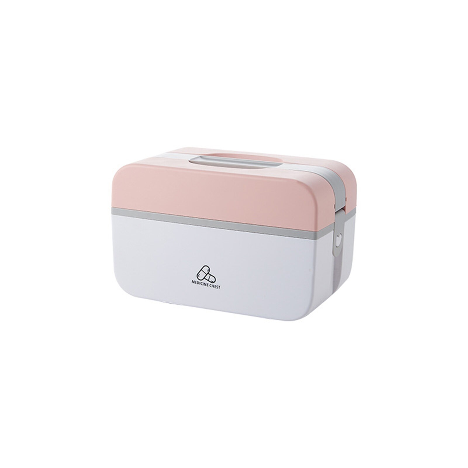 Medicine Storage Box Foldable Safe Portable Medicine Organizer Pill Box Splitters Pill Storage Organizer Container: Pink S