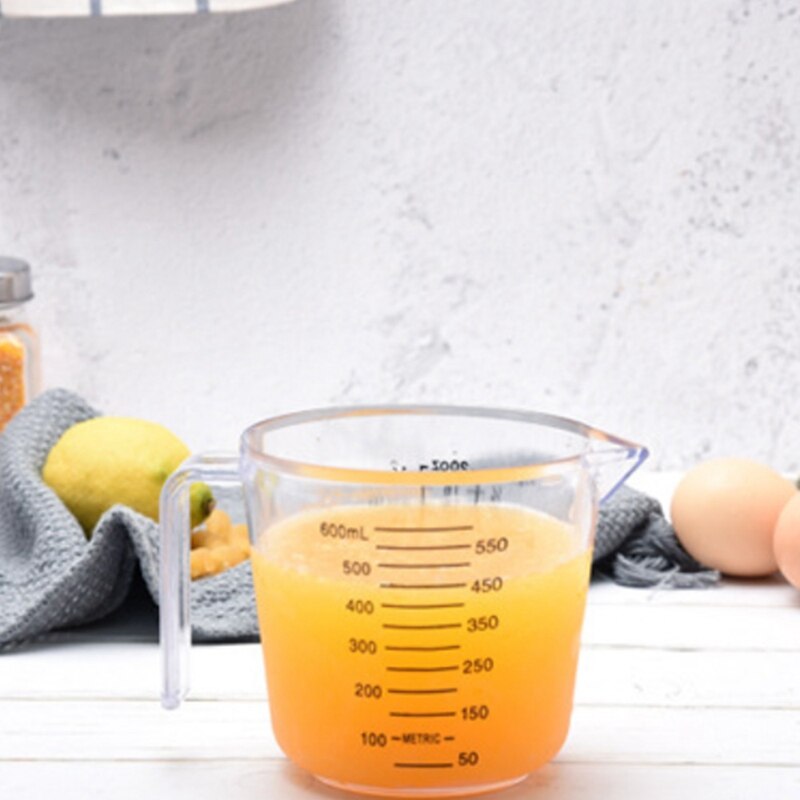Baking Tools Double-Sided Graduated Plastic Measuring Cup with Graduated Measuring Cup Measuring Cylinder 600Ml