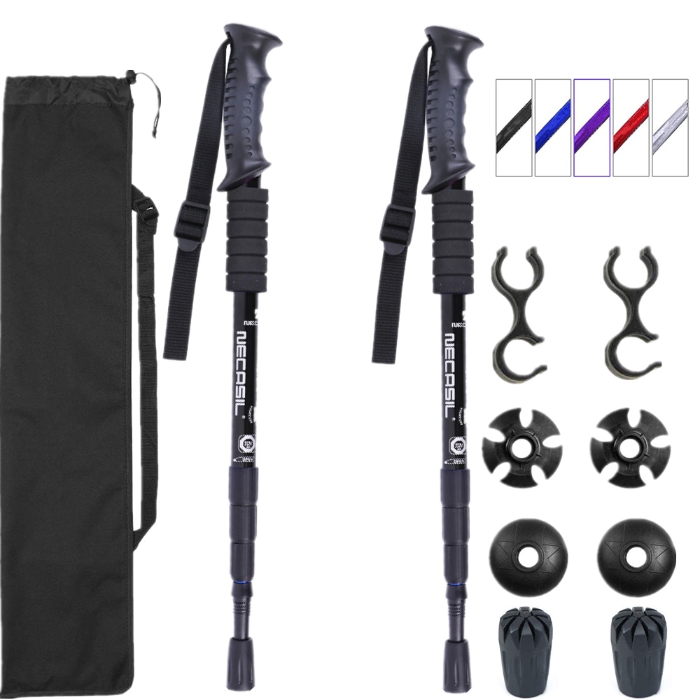 Nordic Telescopische Stok Baton Wandelen Accessoires Gear Sticks Riet Klimmen Trekking Wandelen Polen Inklapbare Intrekbare Canes