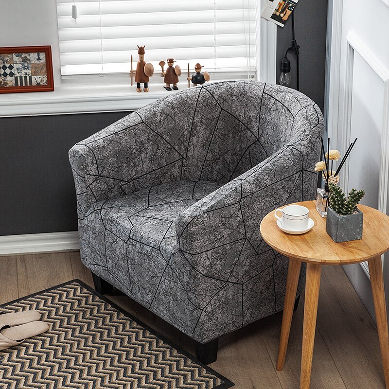 Kleine bankhoezen eenpersoonsstoel 1-- zits stoelhoezen fauteuilhoezen voor eetkamer bloemenprint