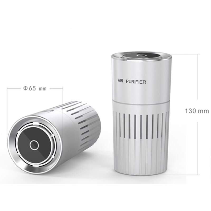 Portable Car Air Purifier UV Light Purifiers Air Purifier Air Cleaner with HEPA Filter for Car Home Office,White