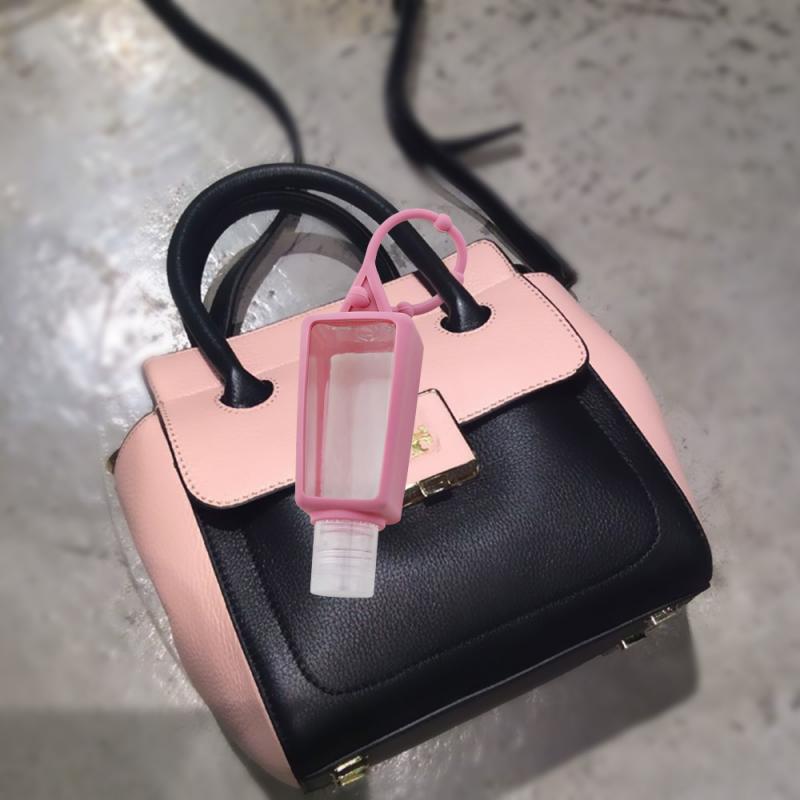 30ML Portable Hand Sanitizer Dispenser Squeeze Bottle Silicone Refillable Hook Bottles Travel Sanitizer Container Sub-bottle