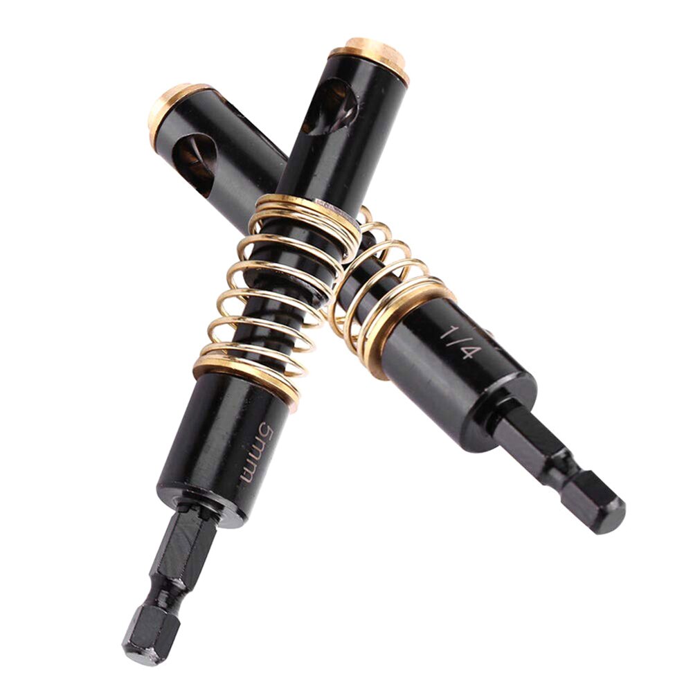 Self Centering Hinge Twist Drill Bits 1/4" & 5mm Screw Hole Saw Woodworking Reaming Cabinet Tool