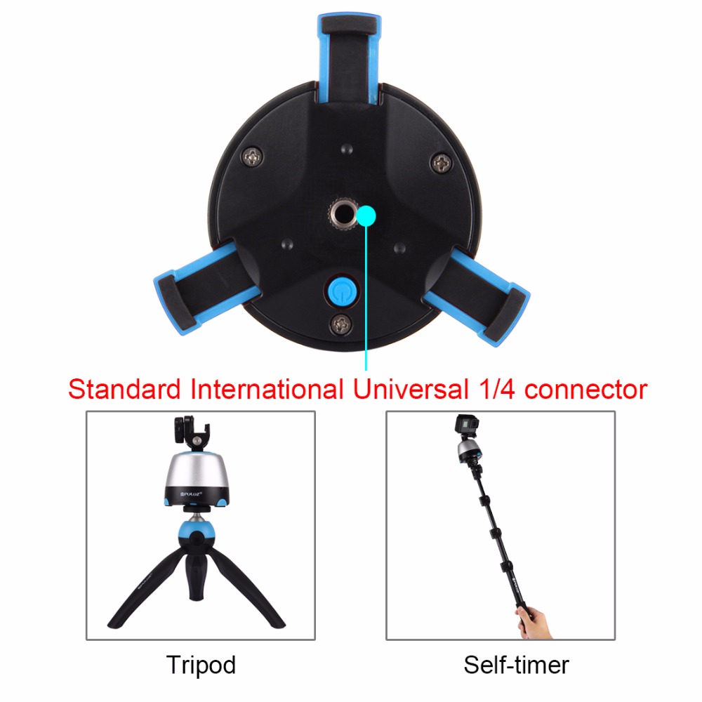 Puluz 360 Graden Rotatie Panning Roterende Panoramische Statiefkop Met Afstandsbediening Stabilisator Voor Iphone Gopro Dslr Camera &#39;S