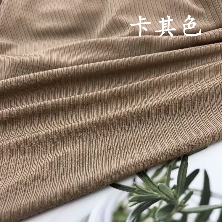 Bred 59 " sommer is silke side 4- vejs stretch rib strik stof spandex rayon materiale pit stripe kjole brede ben bukser stof