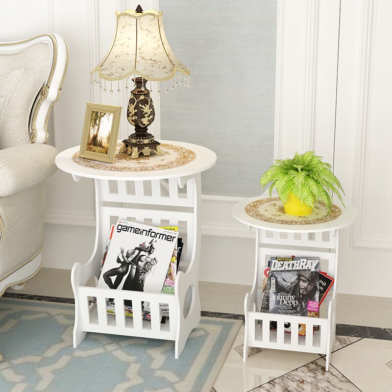 A few Nordic simple tables near the sofa mini round table bedside bedroom bedside table living room coffee table coffee table