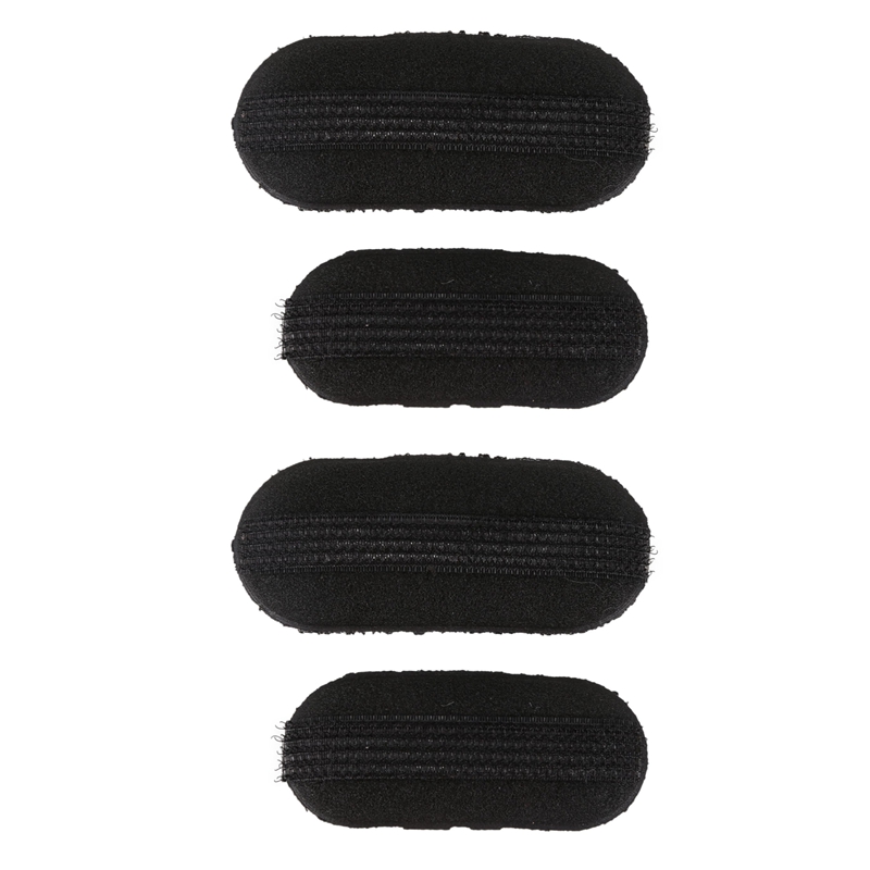 4 Pcs Black Sponge Hair Clip Volume Bumpit Padding Bun Updo: Default Title