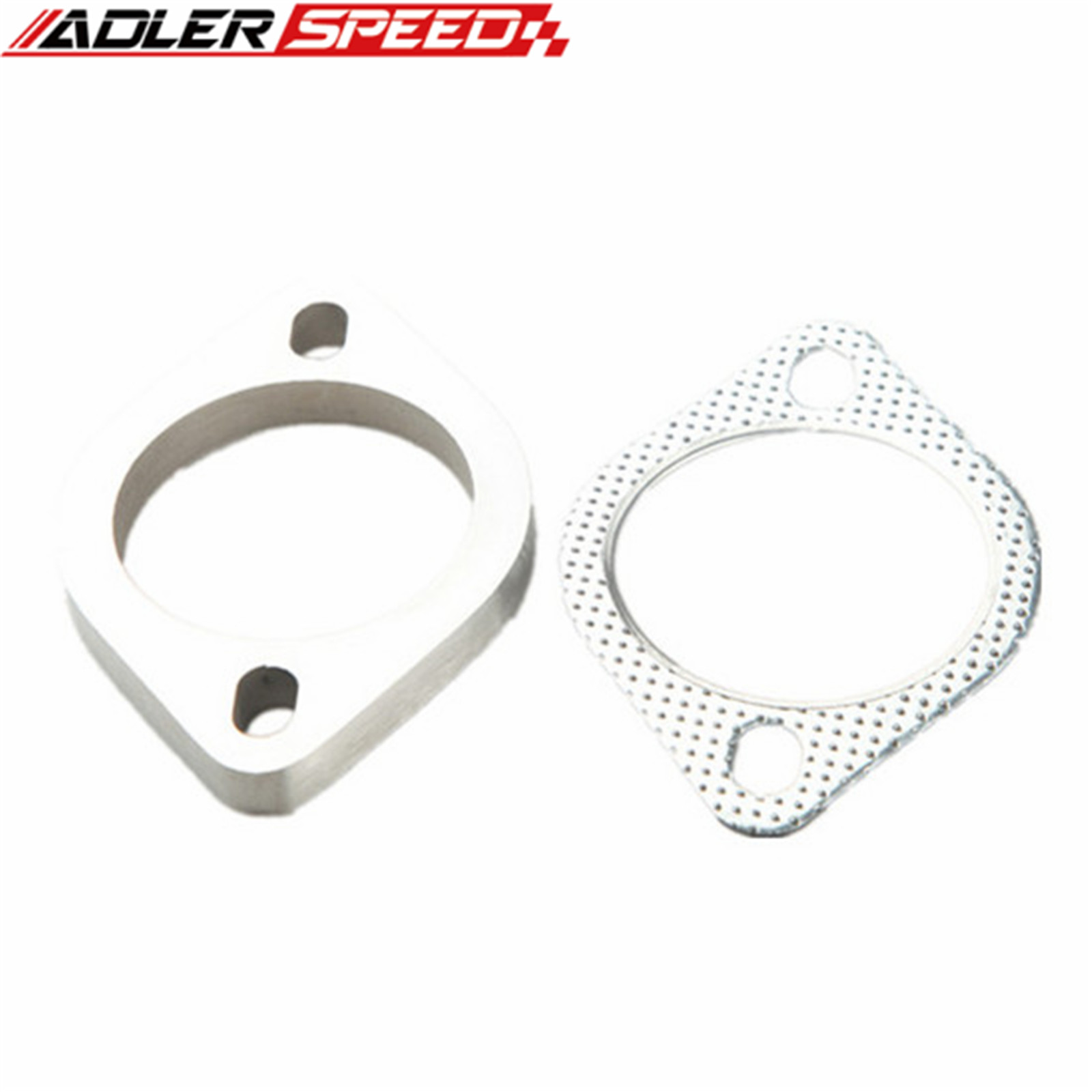 3.5" 2-Bolt Stainless Exhaust Flange And Exhaust Gasket For 2 Bolt Flange