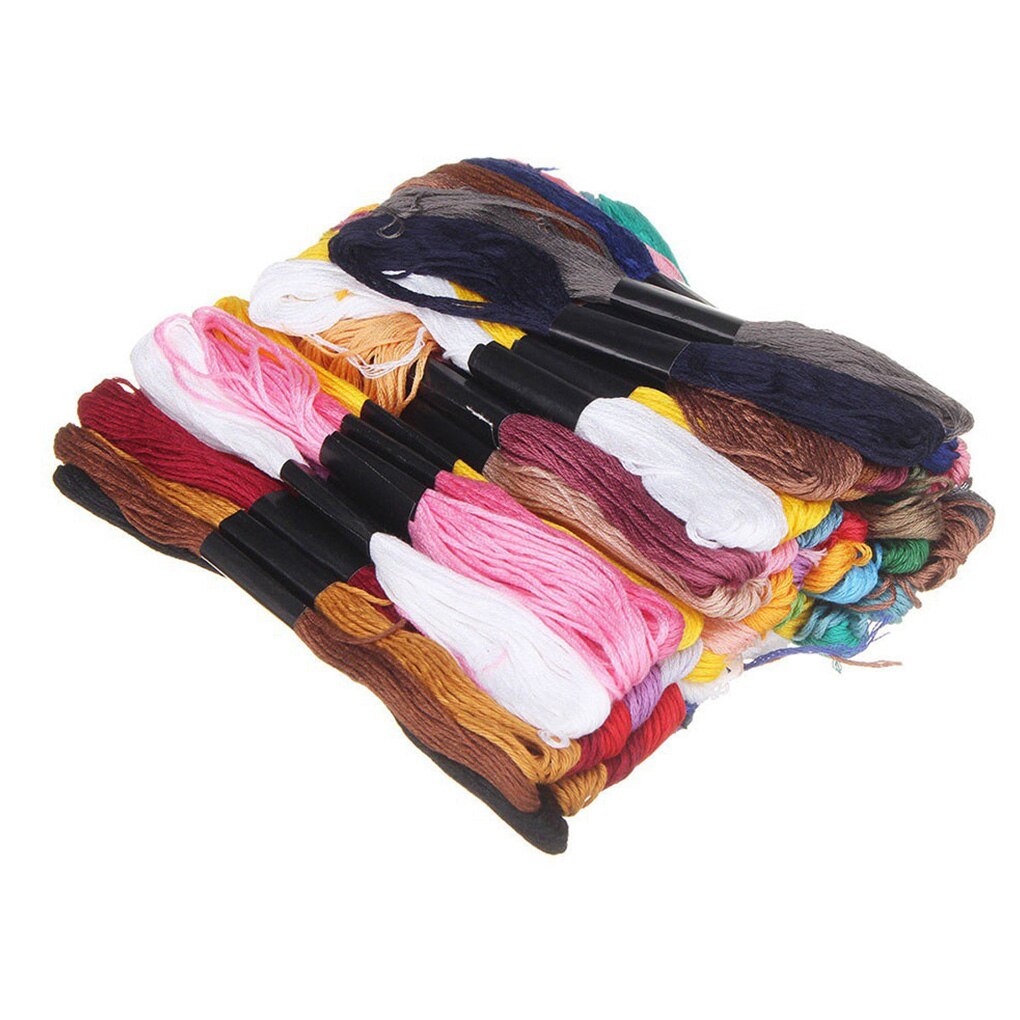 Color Random Embroidery DIY Sewing Kit Household 150 Color Threads Embroidery Needles Thimble Set