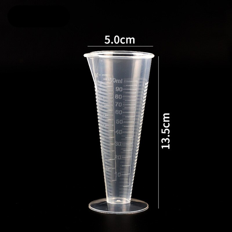 1Pc Measuring Cup100/250ml PP Plastic Cone Kitchen Measuring Cup Round Digital Thick Handle Kichen Tool For Cooking