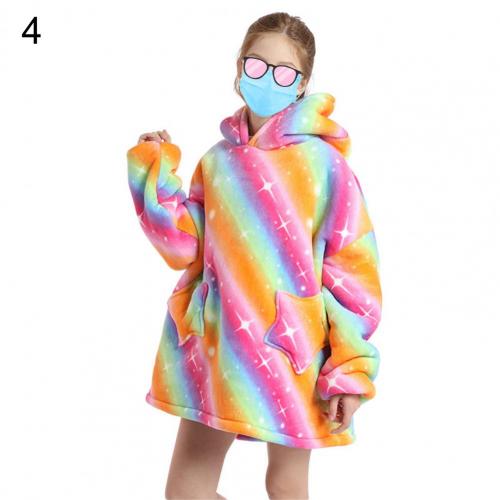 Robe de nuit à capuche en cachemire pour enfants, peignoir pour garçons et filles, Pyjamas: 4