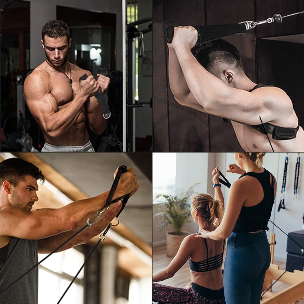 DIY Fitness Pulley Set Lat Lift Pulley Cable System for Lat Pull Down Machine Attachments hand strength Home Gym Equipment