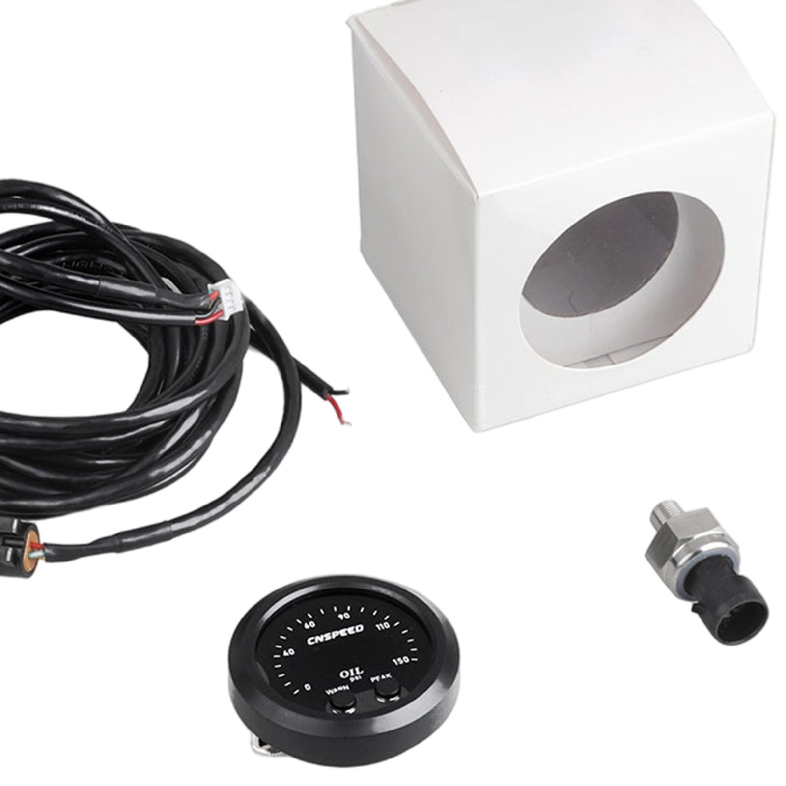 Oil Pressure Gauge Indicator Mechanical LED Pointer 150 PSI Meter for Truck Car