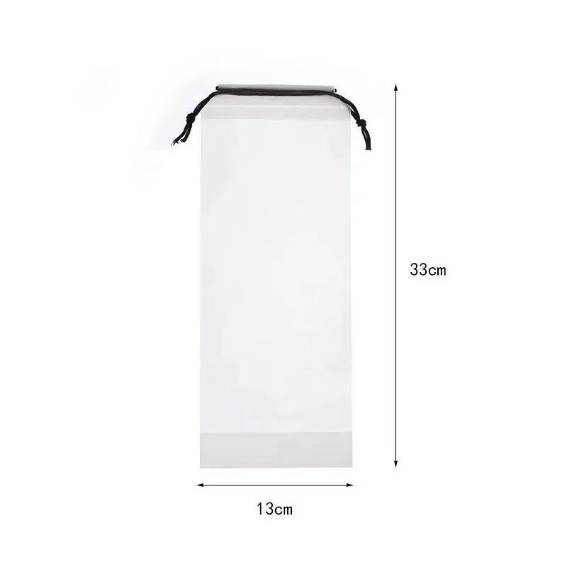 Doorschijnende paraplu-opbergtas Draagbare tas met trekkoord Herbruikbare waterdichte paraplu-opberghoes Home Organizer Supplies: Default Title