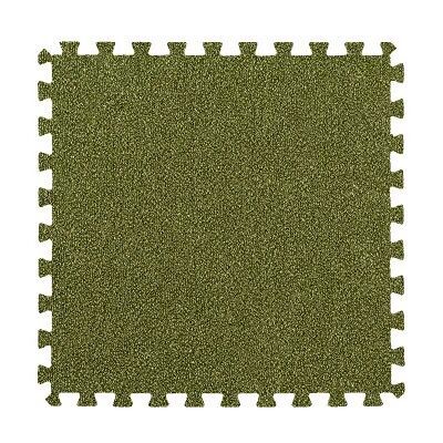 Tapete de camurça para crianças, tapete infantil de camurça com espuma eva interlock alfombra infantil de 30x30cm: MAT G11