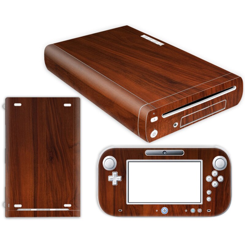 Pure and wood For W ii U Console Cover with Remotes Controller Skins For Nintend w ii u sticker for w ii u skin: TN-WiiU-0346