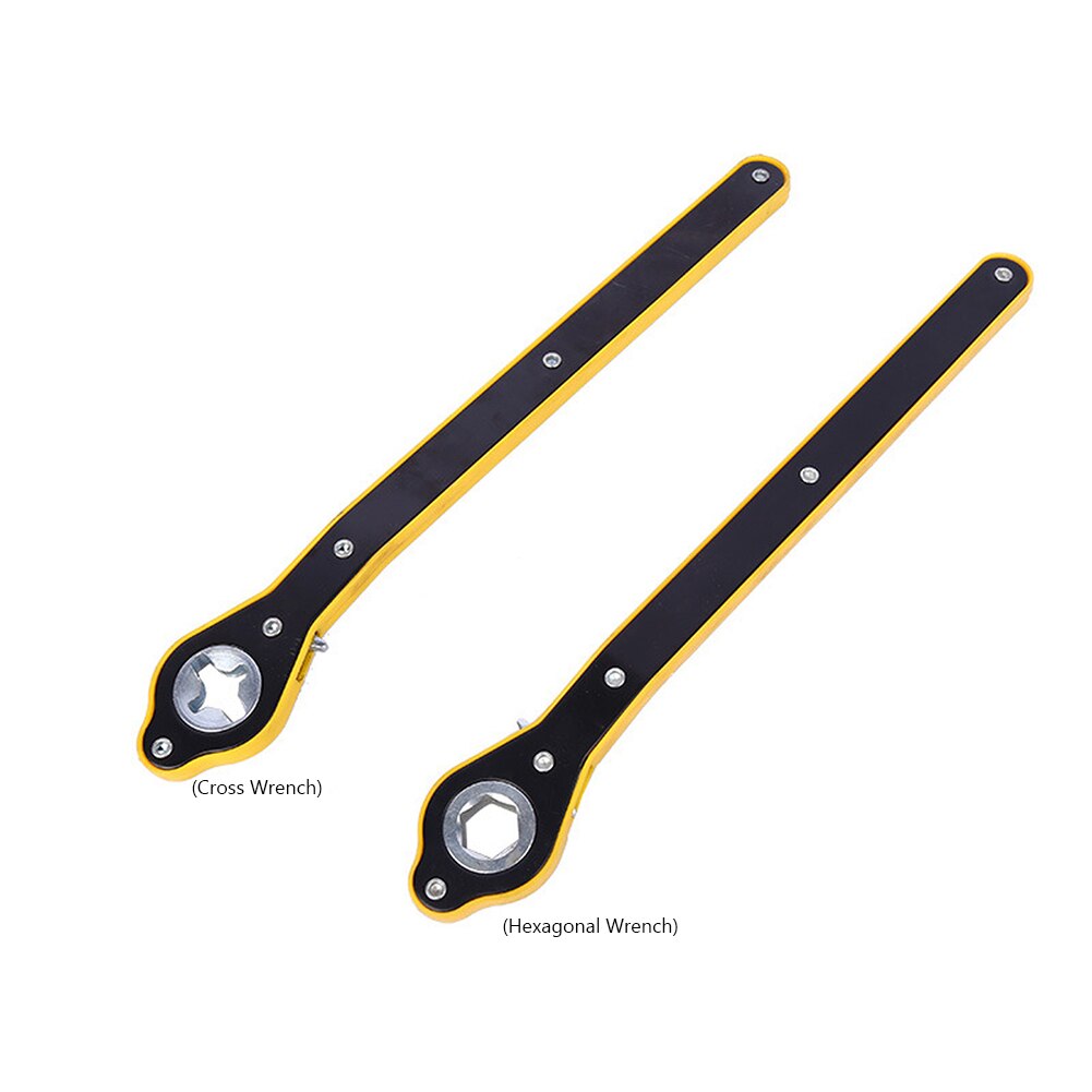 Clé De Cric Universelle à Cliquet 360° - Pour Changer Pneus Voiture, SUV, Camionnette - Acier Renforcé