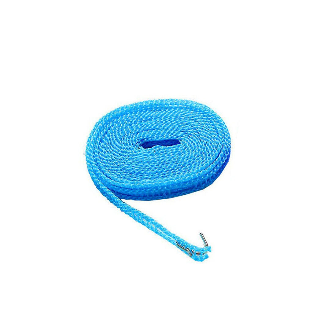 Nylon Hanging Rope Windproof Drying Rope Clothes Hangers Plastic Non-slip Nylon Nicht-slip Waschen Kleidung Linie Seil: Blue / 3M