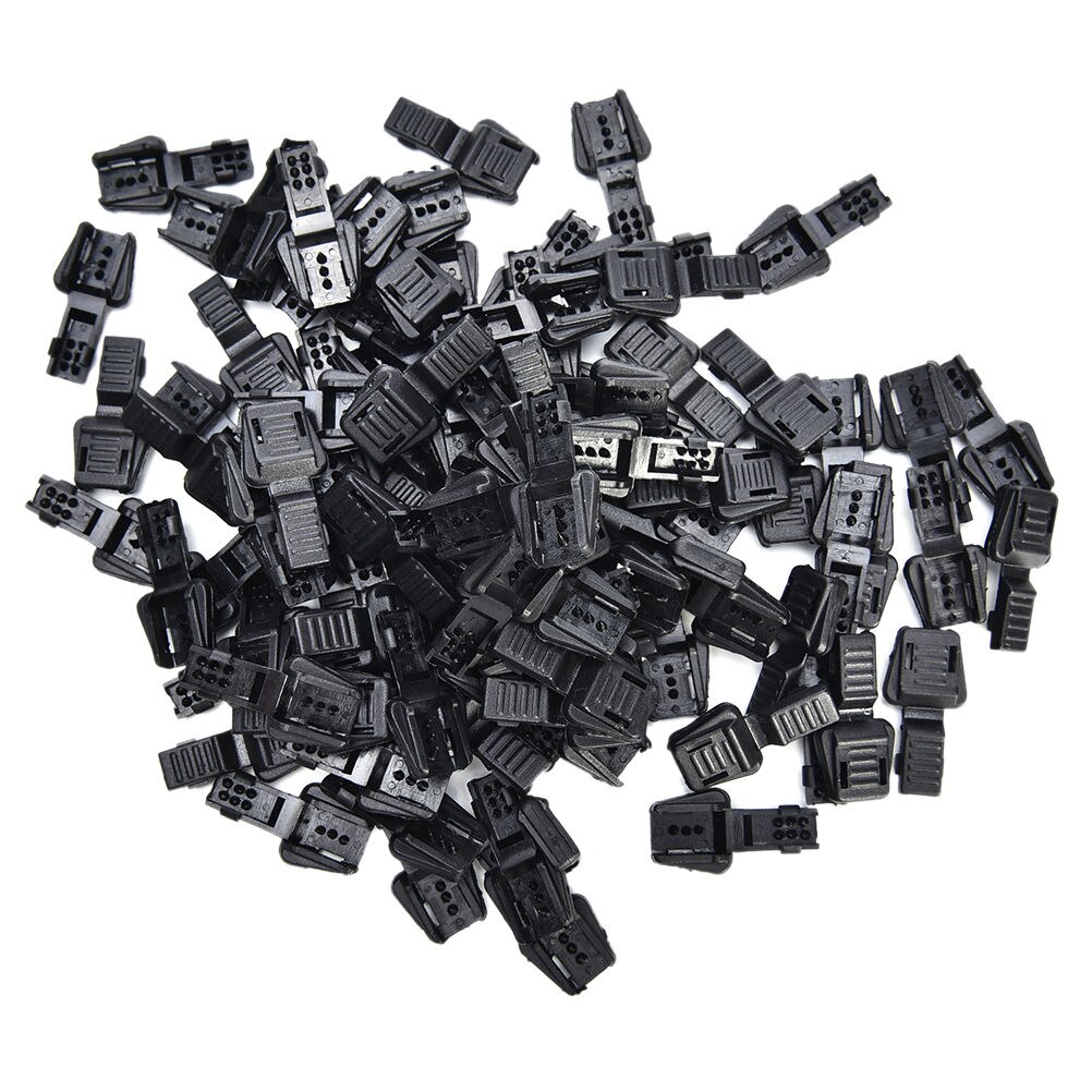 Zwart Plastic Ritsen Pull Vervanging Rits Eindigt Lock Zip Clip Buckle Black Voor Paracord Accessoires/Rugzak/Kleding 20 STUKS